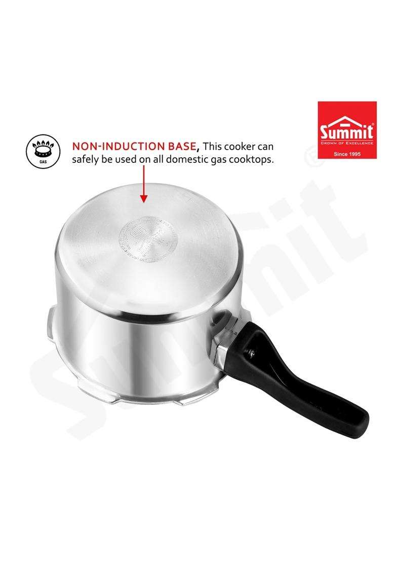 SUMMIT Outer Lid Heavy Non Induction Base Pressure Cooker | 3.5 L | 3.7 Qt - Indya