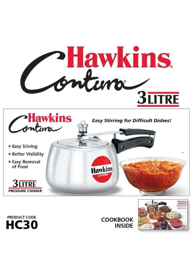 Hawkins Contura Pressure Cooker | 3 L | 3.2 Qt - Indya