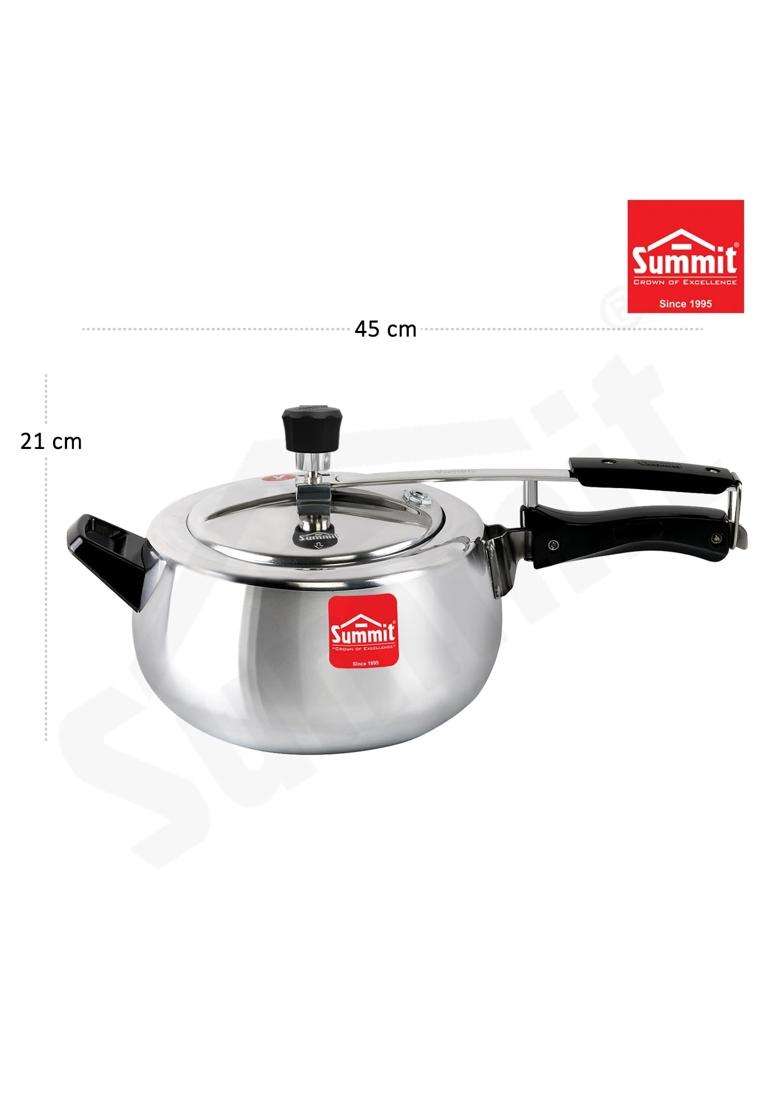 SUMMIT Inner Lid Contura Induction Base Prime Aluminium Pressure Cooker | 5.5 L | 5.8 Qt - Indya