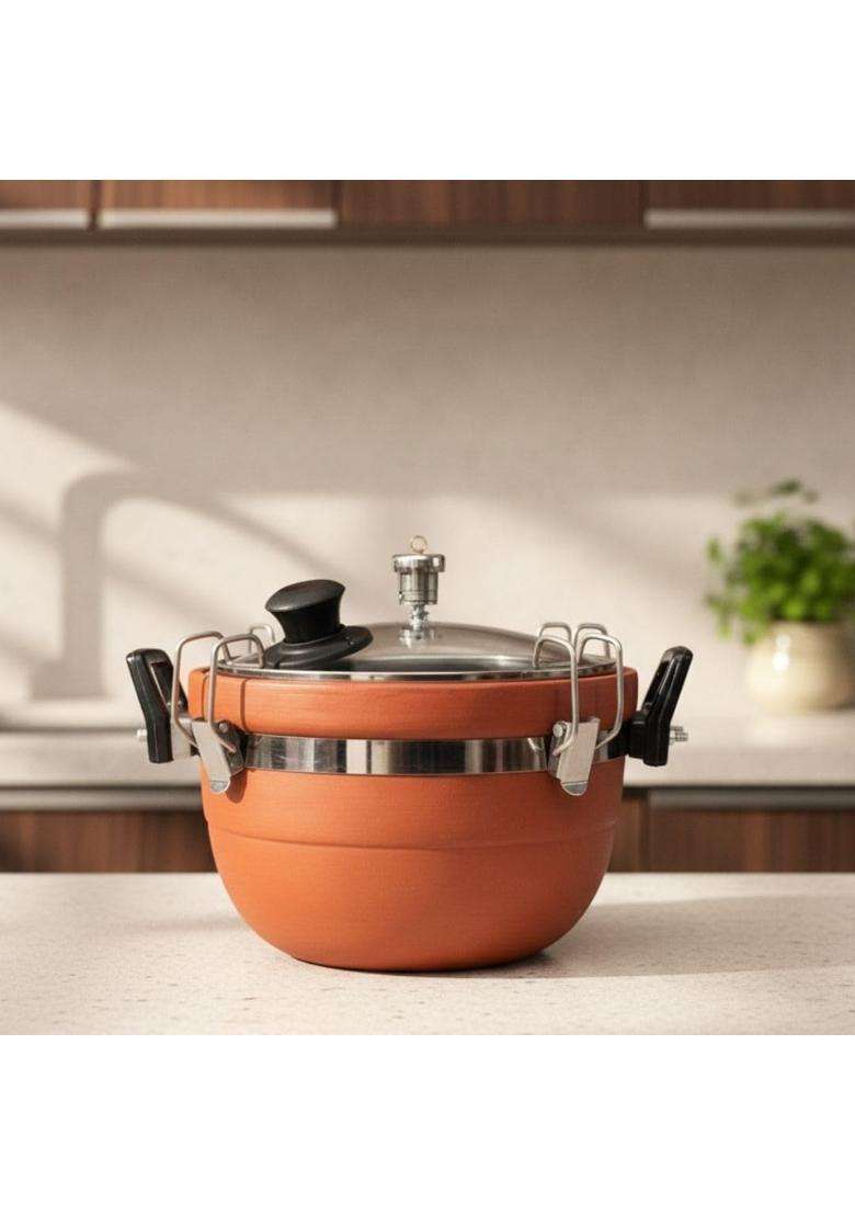 Terra Charms Eco Clay Cooker | 3 L | 3.2 Qt - Indya
