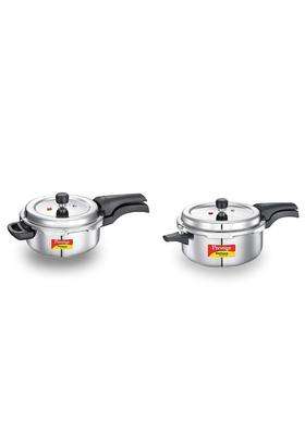 Prestige Svachh Deluxe Alpha Stainless Steel Pressure Cooker and Prestige Svachh | 3 L | 3.2 Qt