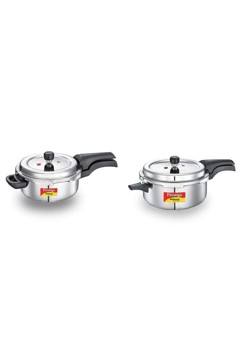 Prestige Svachh Deluxe Alpha Stainless Steel Pressure Cooker and Prestige Svachh | 3 L | 3.2 Qt - Indya