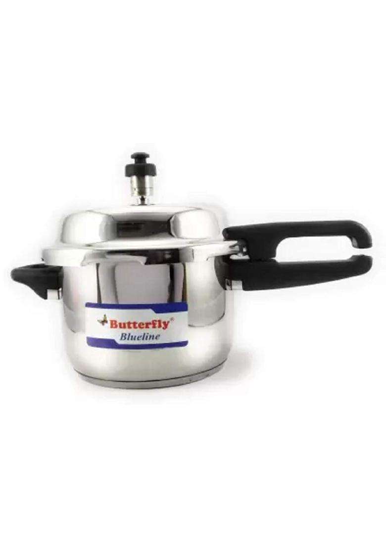 Butterfly Blueline Induction Bottom Outer Lid Pressure Cooker and Pressure Pan | 3 L | 3.2 Qt - Indya