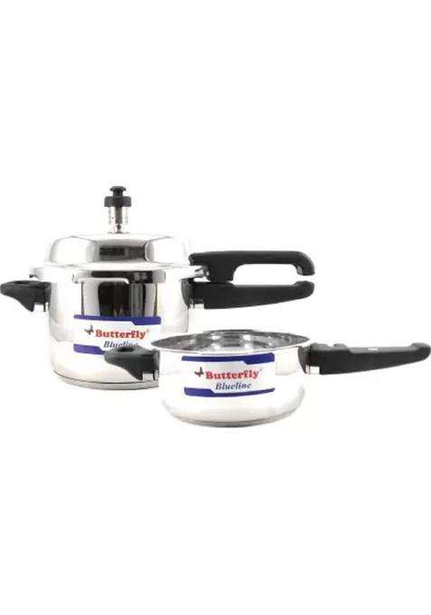 Butterfly Blueline Induction Bottom Outer Lid Pressure Cooker and Pressure Pan | 3 L | 3.2 Qt