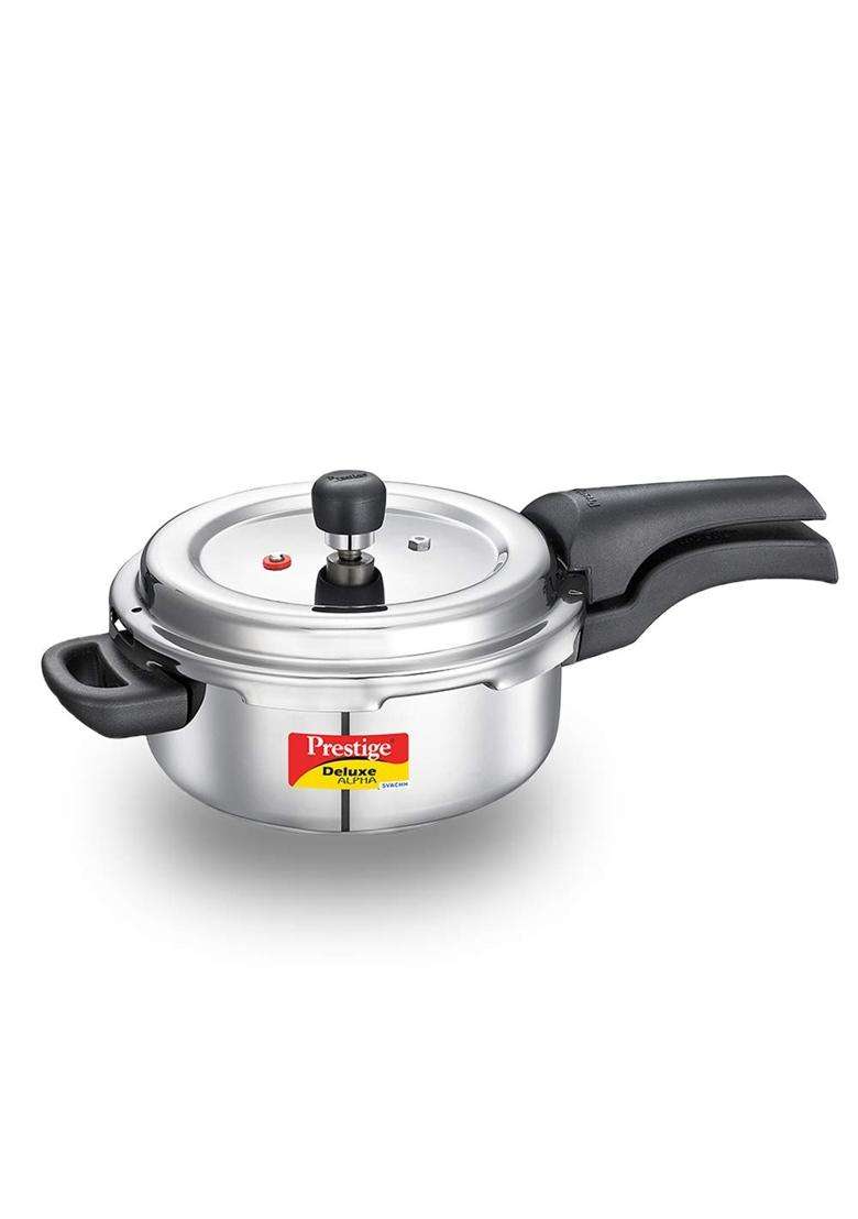 Prestige Svachh Deluxe Alpha Stainless Steel Pressure Cooker Prestige Omega Deluxe | 3 L | 3.2 Qt - Indya