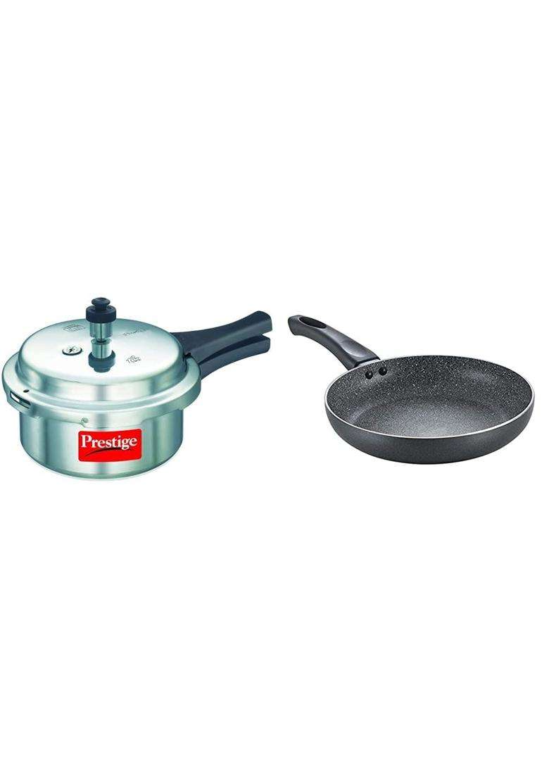 Prestige Popular Aluminium Pressure Cooker | 2 L | 2.1 Qt - Indya