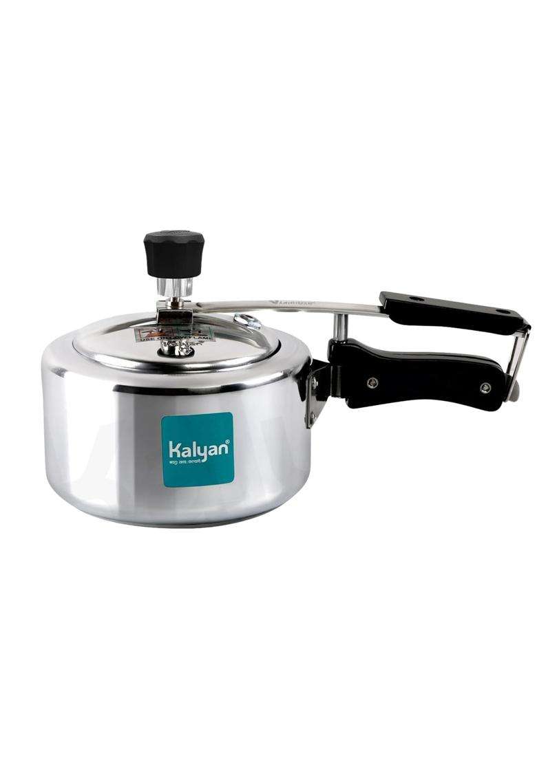 KALYAN Innerlid Classic Non-Induction Base Blue Series Aluminium Pressure Cooker | 1 L | 1.1 Qt - Indya