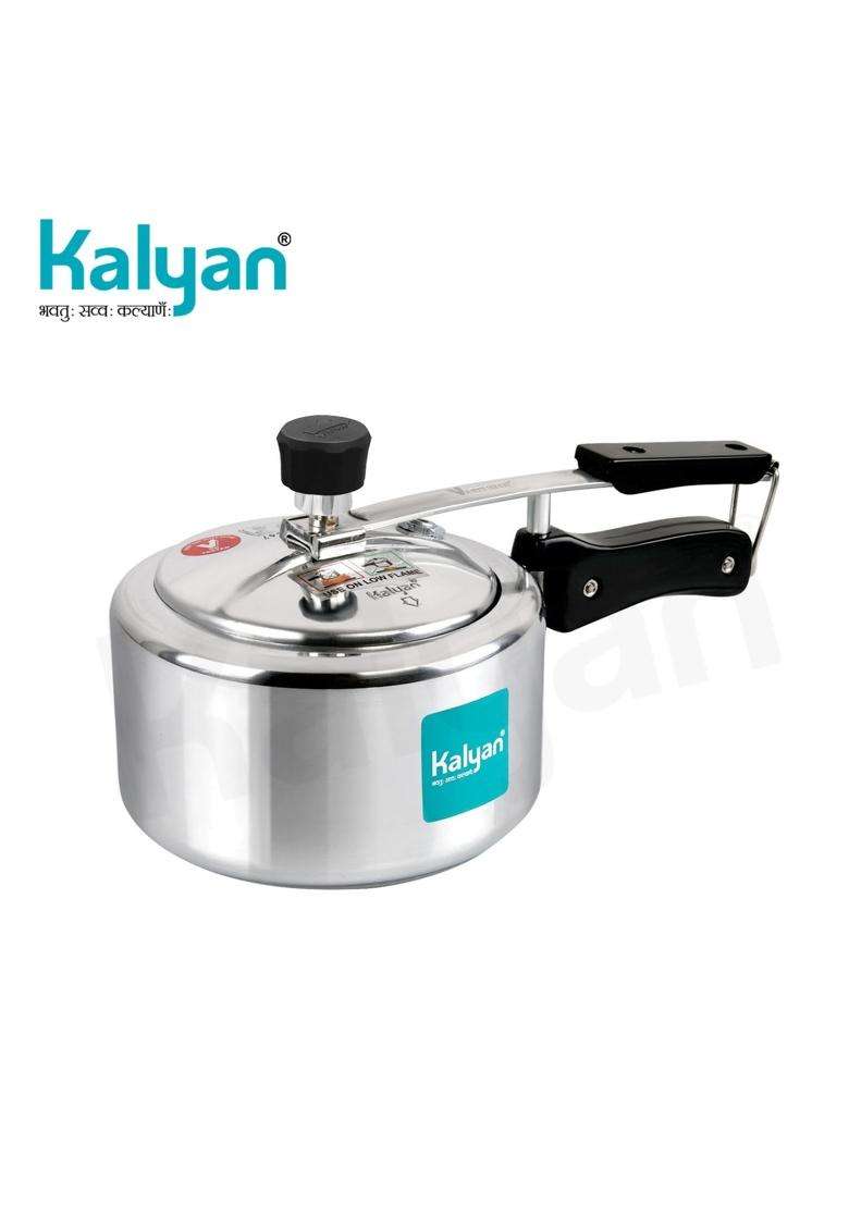 KALYAN Innerlid Classic Non-Induction Base Blue Series Aluminium Pressure Cooker | 1 L | 1.1 Qt - Indya
