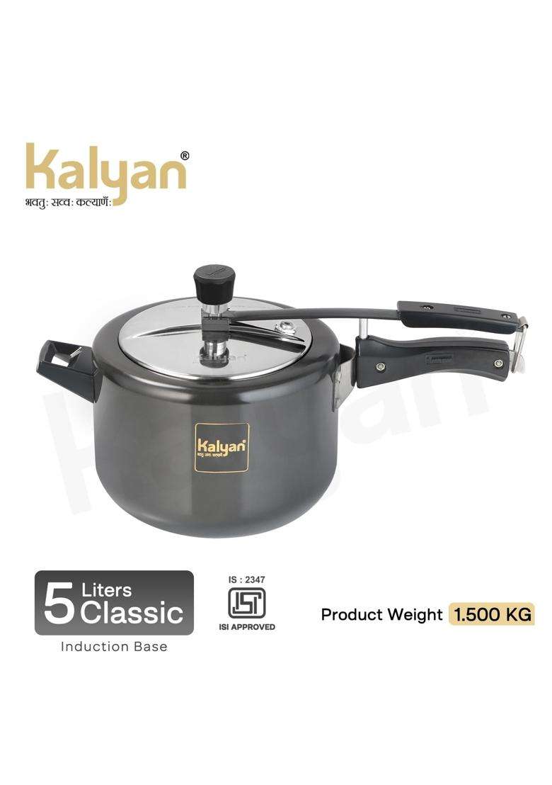 KALYAN Innerlid Classic Induction Base Gold Pressure Cooker | 5 L | 5.3 Qt - Indya