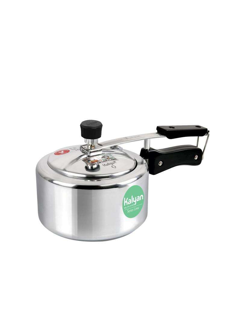 KALYAN Innerlid Classic Induction Base Lime Series Aluminium Pressure Cooker | 2 L | 2.1 Qt - Indya