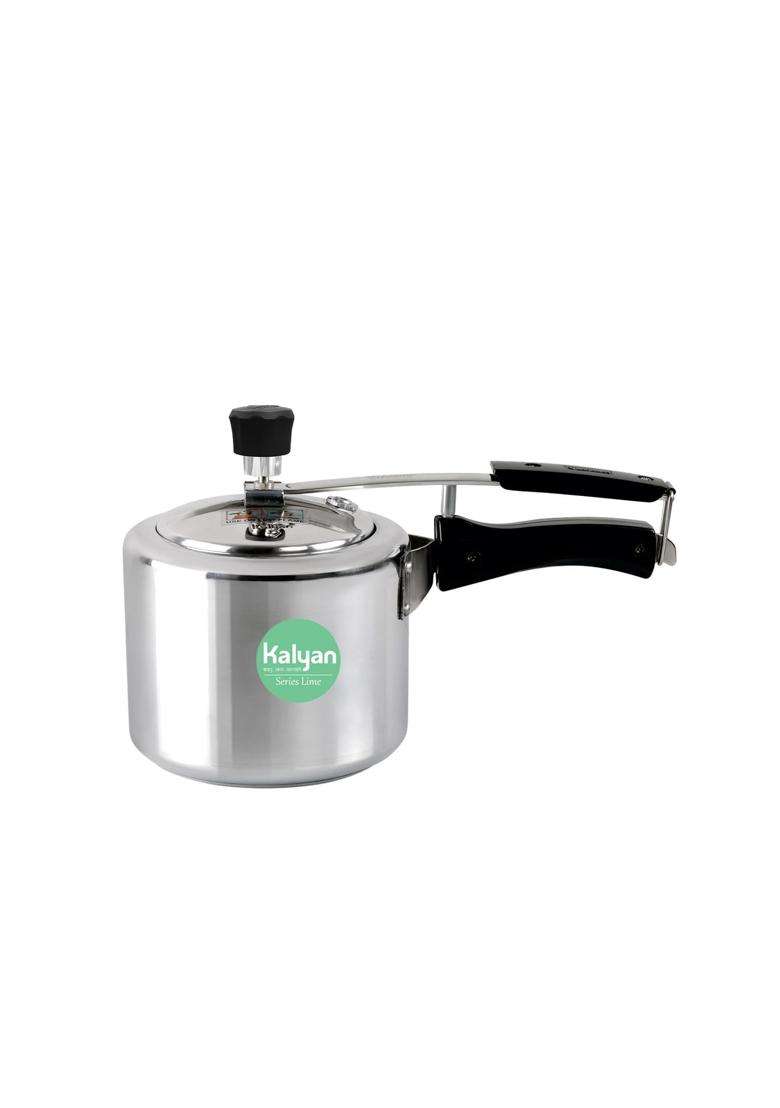 KALYAN Innerlid Classic Induction Base Lime Series Aluminium Pressure Cooker | 3 L | 3.2 Qt - Indya