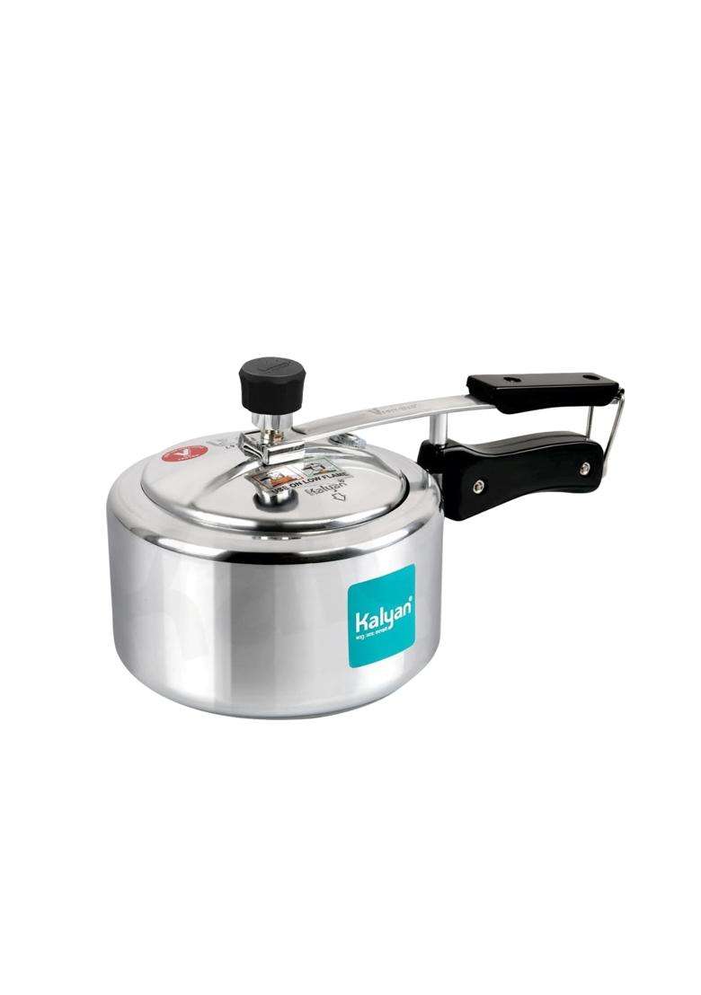 KALYAN Innerlid Classic Non-Induction Base Blue Series Aluminium Pressure Cooker | 2 L | 2.1 Qt - Indya