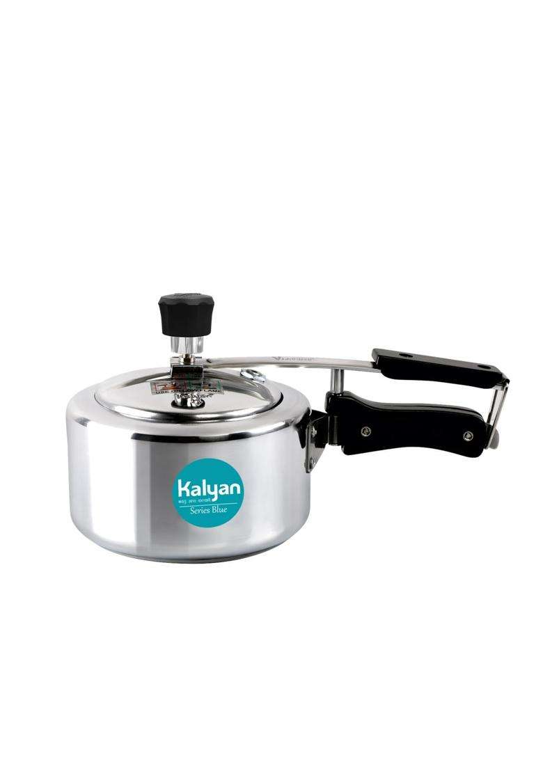 KALYAN Innerlid Classic Non-Induction Base Blue Series Aluminium Pressure Cooker | 1 L | 1.1 Qt - Indya