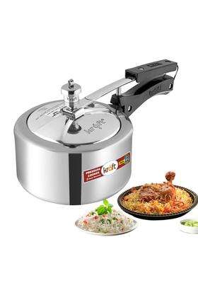 Kraft- follow your imagination Kraft Classic Aluminium Inner Lid Pressure Cooker Large | 5 L | 5.3 Qt | Induction Compatible