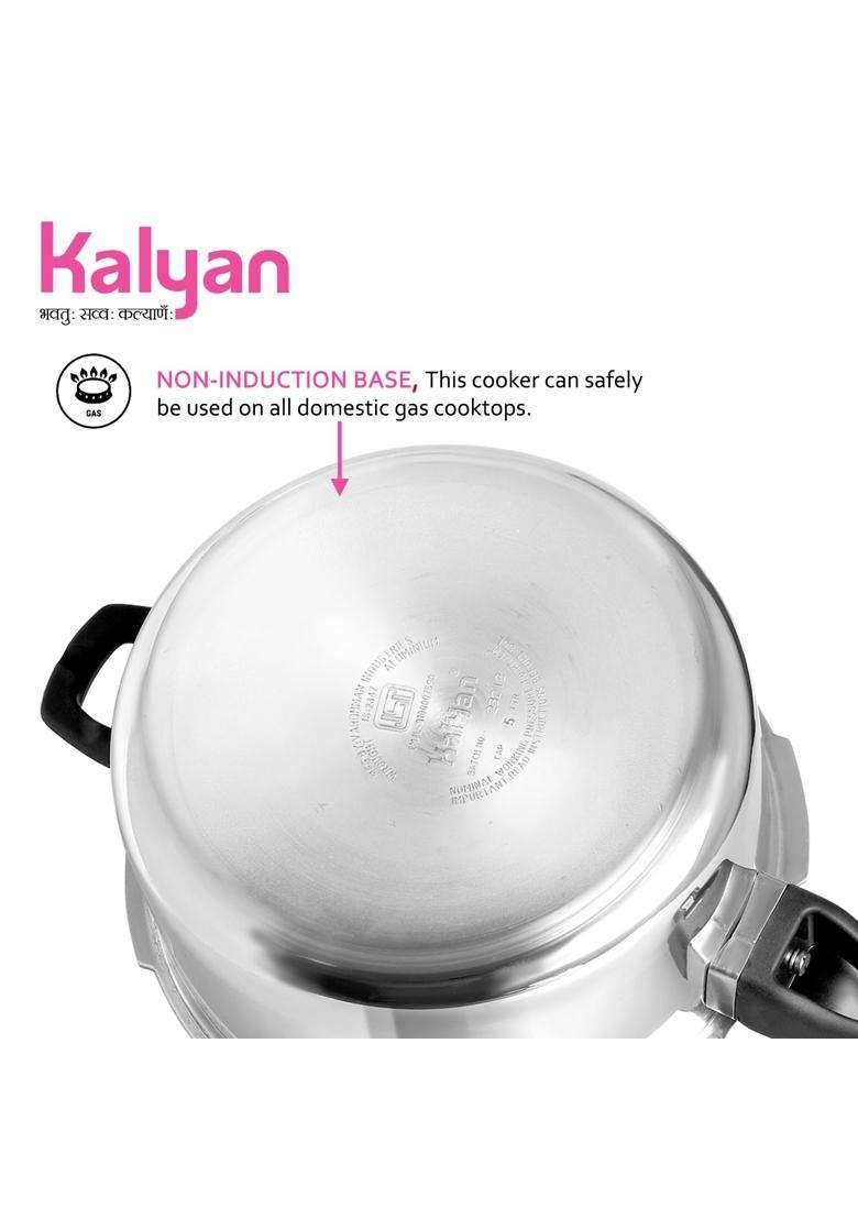 KALYAN Outerlid Non-Induction Base Pink Series Aluminium Pressure Cooker | 5 L | 5.3 Qt - Indya