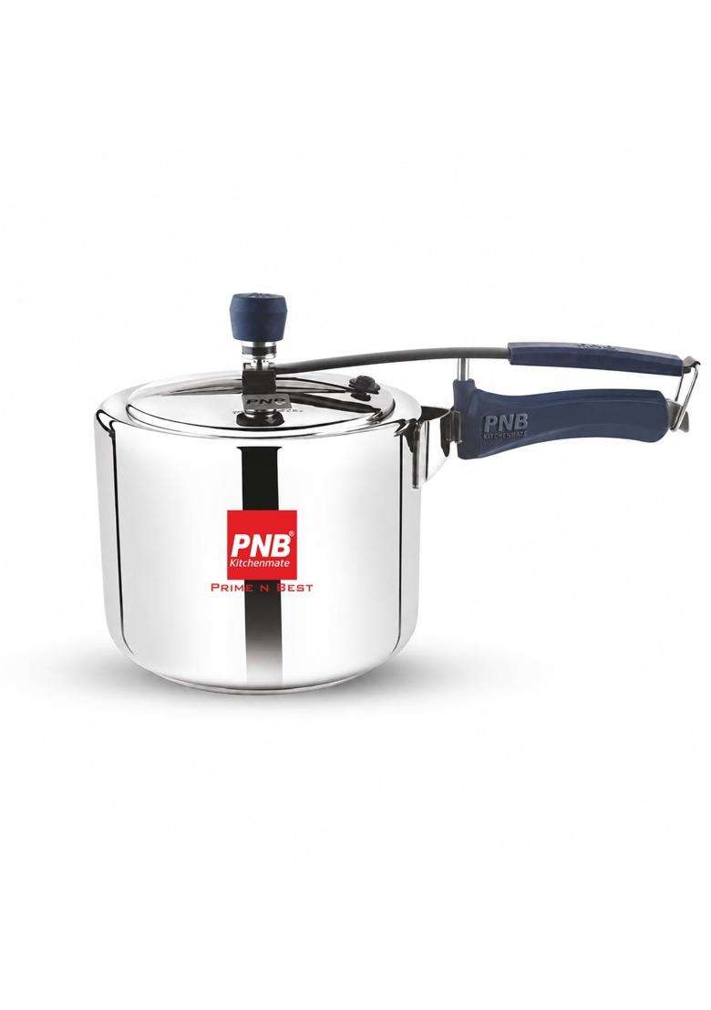 PNB Kitchenmate Stainless Steel Pressure Cooker Inner Lid with Unbreakable Silicone | 3 L | 3.2 Qt | Induction Compatible | Food Safe - Indya