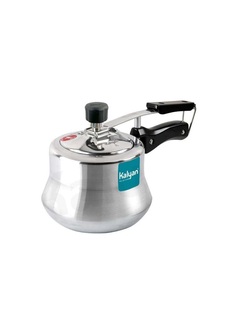 KALYAN Innerlid Matki Non-Induction Base Blue Series Aluminium Pressure Cooker | 2 L | 2.1 Qt - Indya