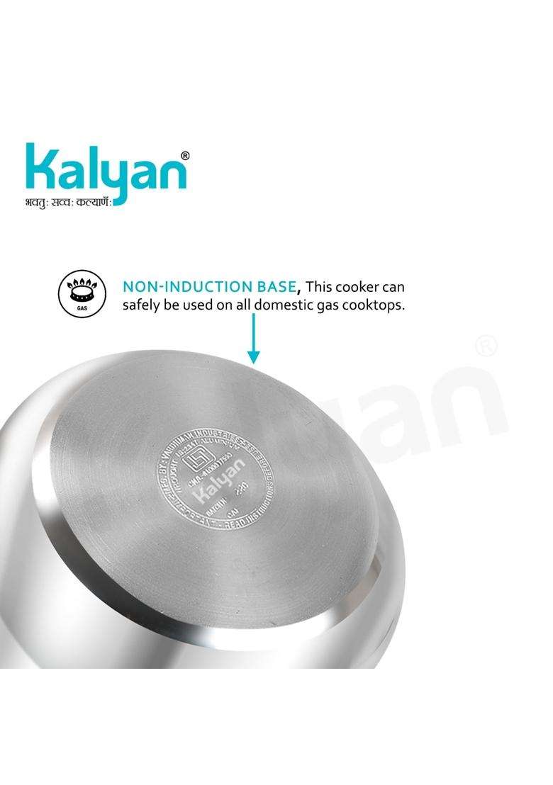 KALYAN Innerlid Matki Non-Induction Base Blue Series Aluminium Pressure Cooker | 2 L | 2.1 Qt - Indya