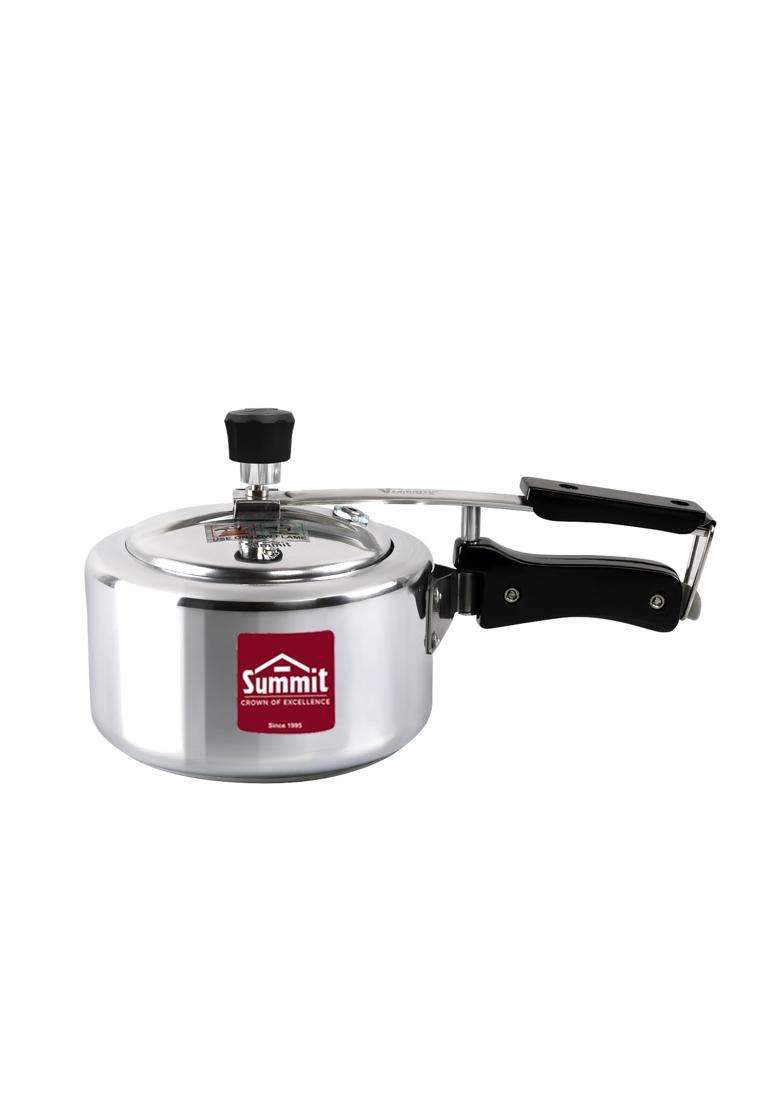 SUMMIT Inner Lid Plain Induction Base Supreme Aluminium Pressure Cooker | 2 L | 2.1 Qt - Indya