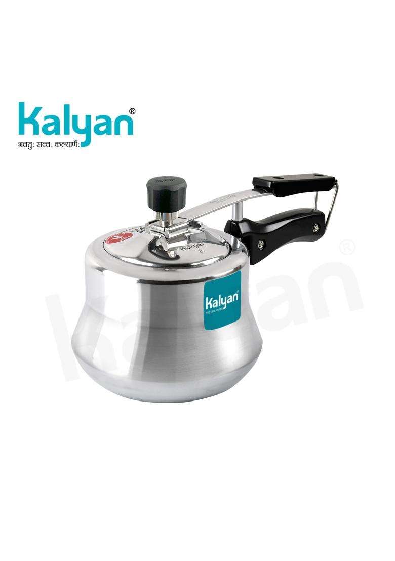 KALYAN Innerlid Matki Non-Induction Base Blue Series Aluminium Pressure Cooker | 2 L | 2.1 Qt - Indya