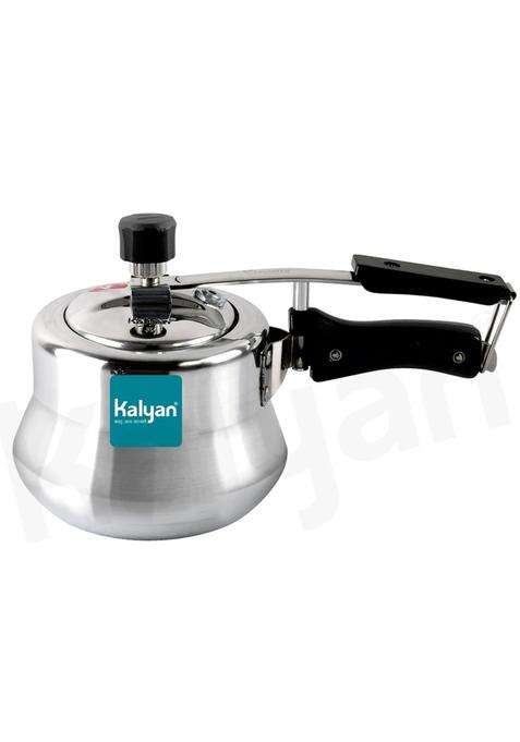 KALYAN Innerlid Matki Non-Induction Base Blue Series Aluminium Pressure Cooker | 2 L | 2.1 Qt