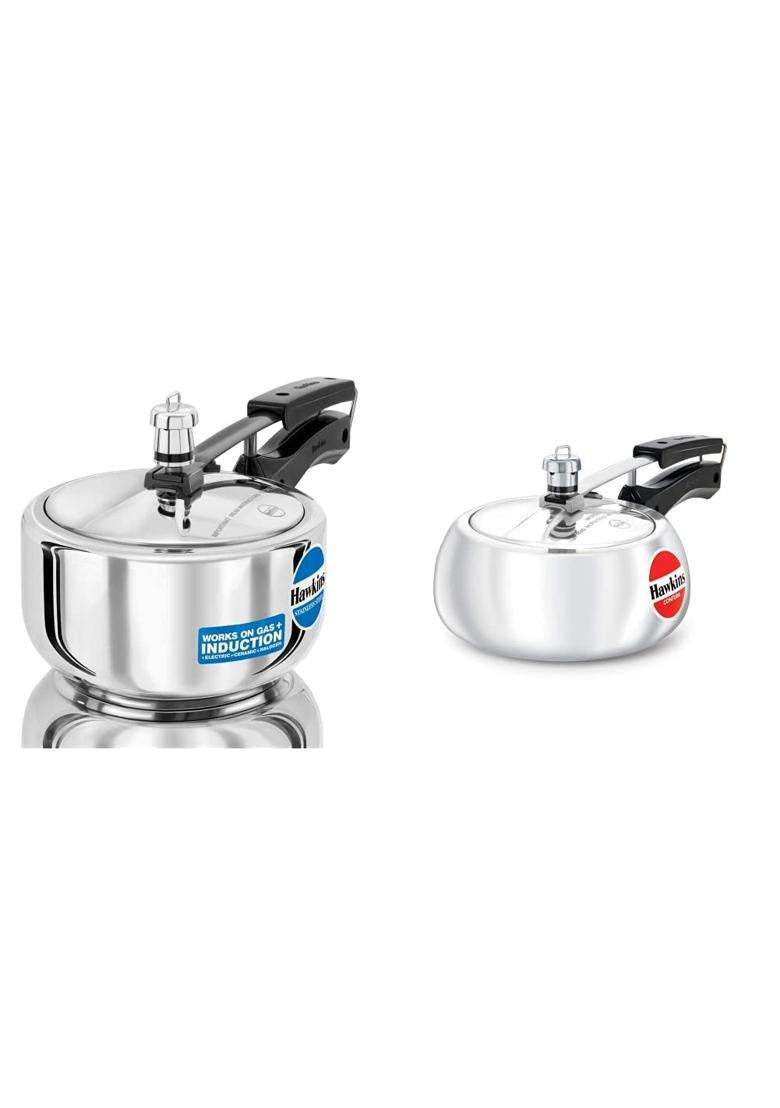Hawkins Stainless Steel Pressure Cooker | 2 L | 2.1 Qt - Indya