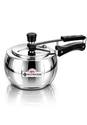 ANJALI Stainless Steel Pressure Cooker with Inner Lid | 2 L | 2.1 Qt | Induction Compatible