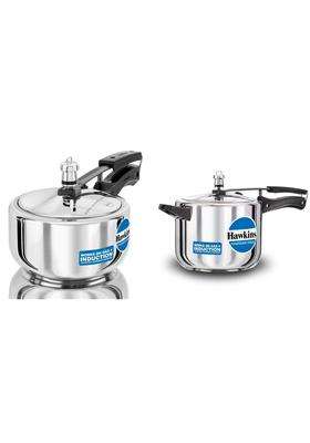 Hawkins Stainless Steel Pressure Cooker | 2 L | 2.1 Qt