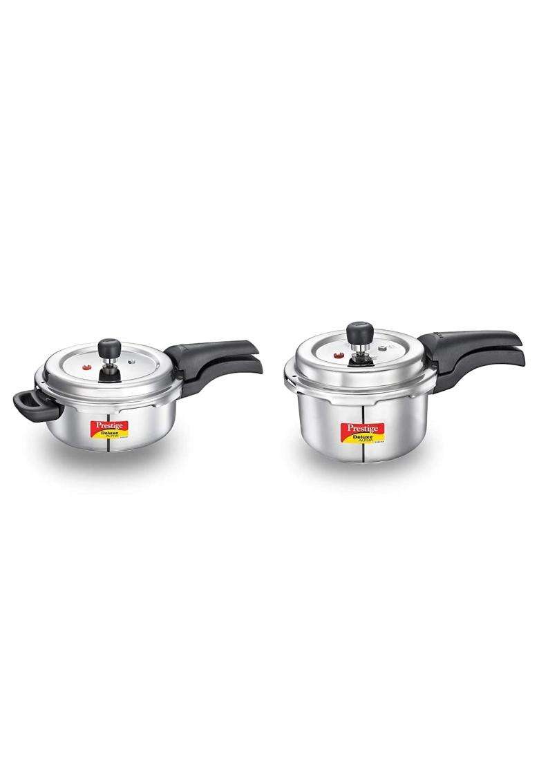 Prestige Svachh Deluxe Alpha Stainless Steel Pressure Cooker and Prestige Svachh Deluxe | 3 L | 3.2 Qt - Indya