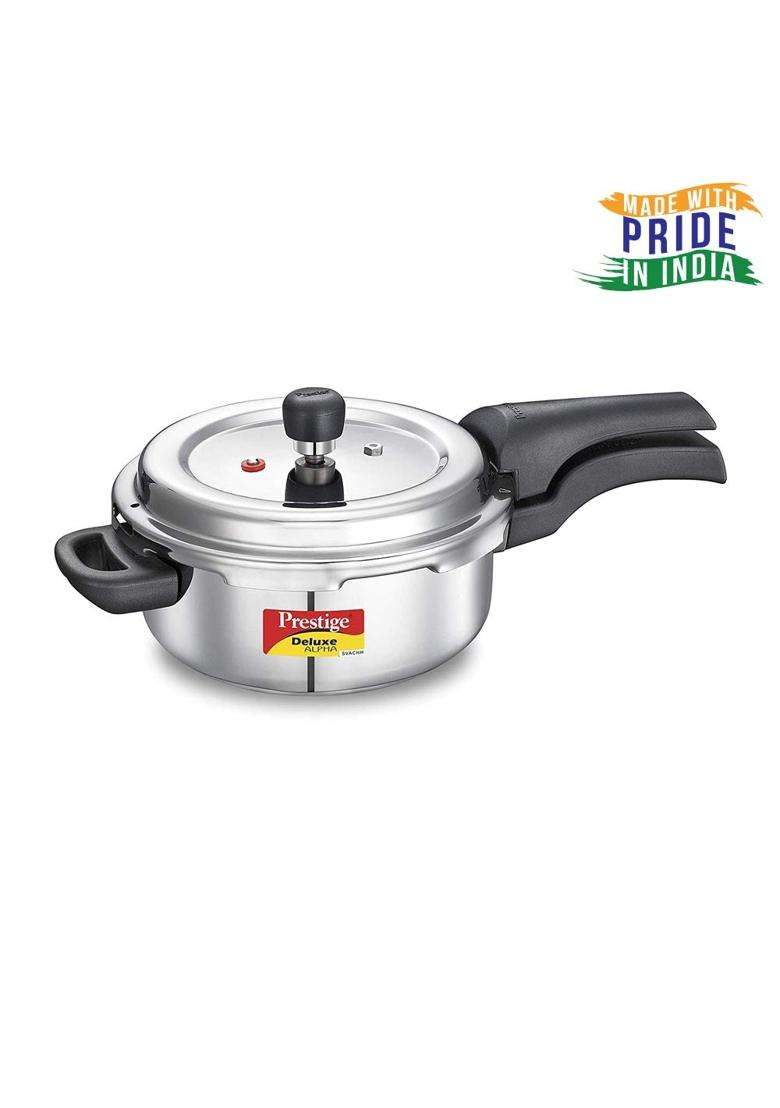 Prestige Svachh Deluxe Alpha Stainless Steel Pressure Cooker and Prestige Svachh Deluxe | 3 L | 3.2 Qt - Indya