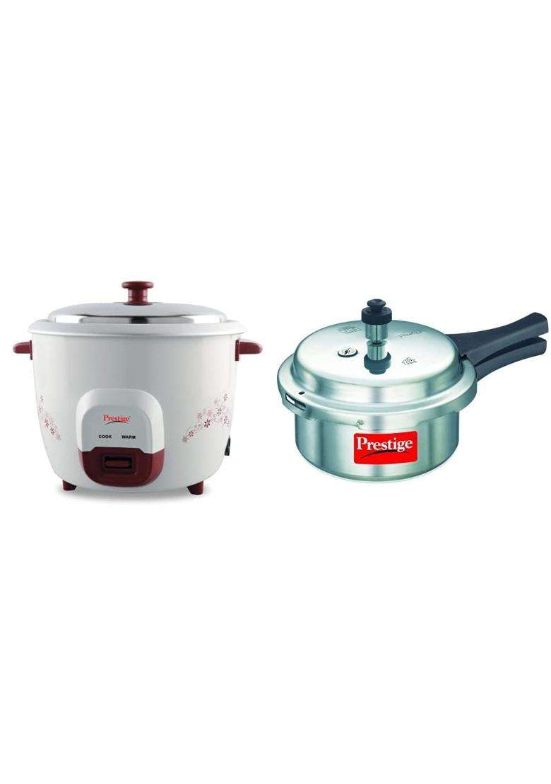 Prestige Rice Cooker and Pressure Cooker | 2 L | 2.1 Qt - Indya