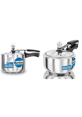 Hawkins Stainless Steel Tall Pressure Cooker | 3 L | 3.2 Qt