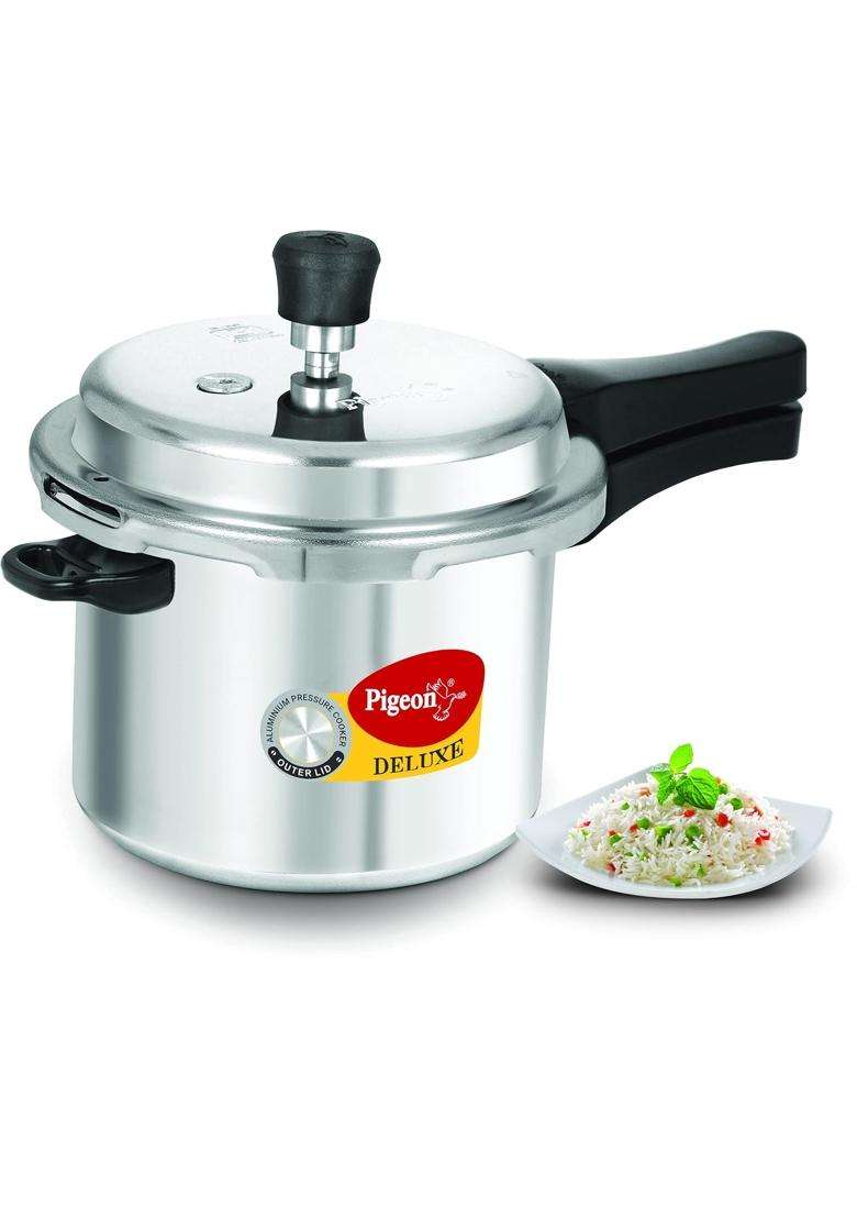 Pigeon By Stovekraft Deluxe Aluminium Pressure Cooker | 3 L | 3.2 Qt - Indya