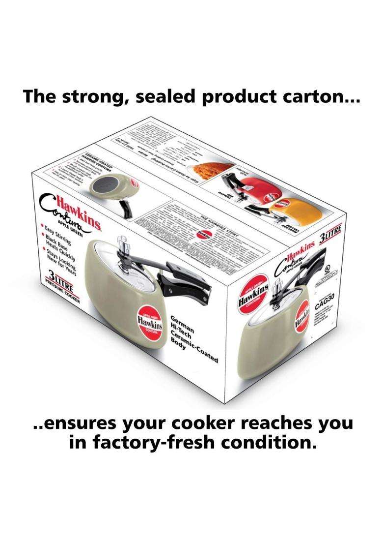 Hawkins Ceramic Coated Pressure Cooker | 3 L | 3.2 Qt - Indya