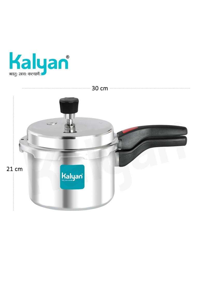 KALYAN Outerlid Non-Induction Base Blue Series Aluminium Pressure Cooker | 3 L | 3.2 Qt - Indya