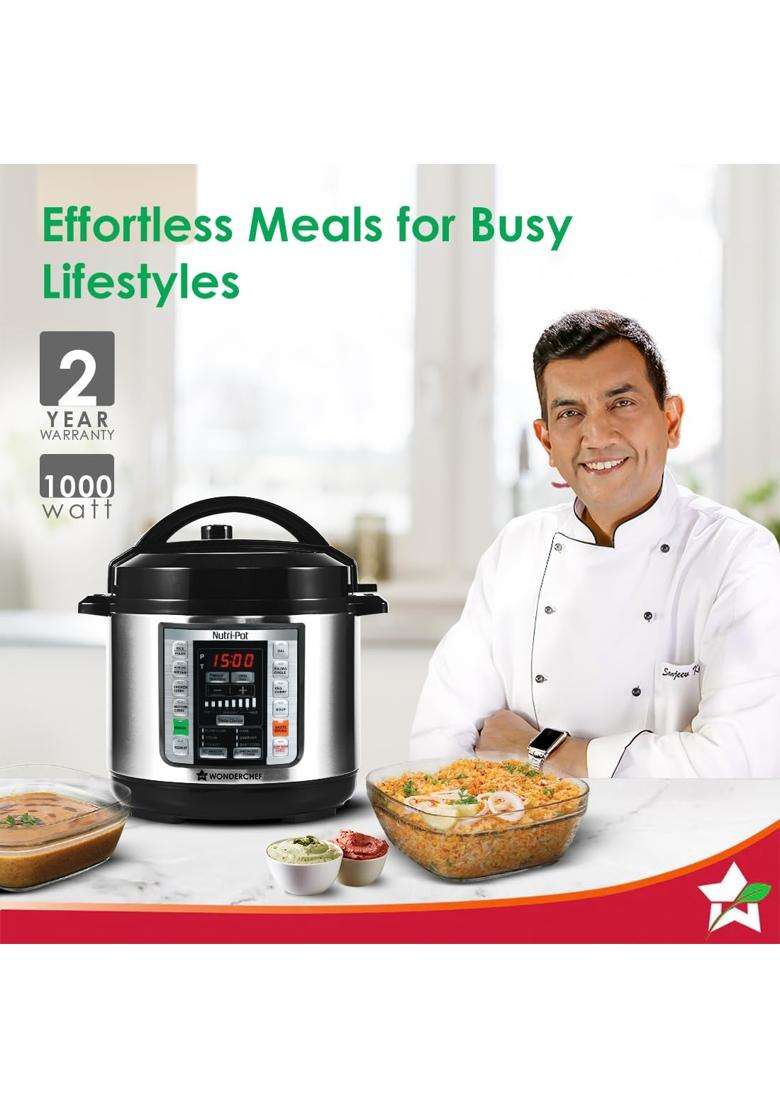 Wonderchef Nutri-pot Electric Pressure Cooker | 3 L | 3.2 Qt - Indya