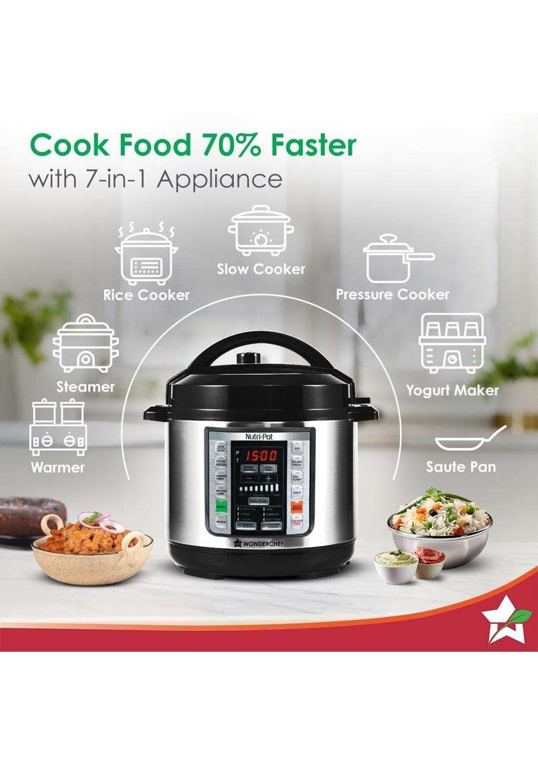 Wonderchef Nutri-pot Electric Pressure Cooker | 3 L | 3.2 Qt - Indya