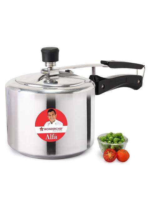 Wonderchef Alfa Aluminium Inner Lid Pressure Cooker | 3 L | 3.2 Qt | Induction Compatible