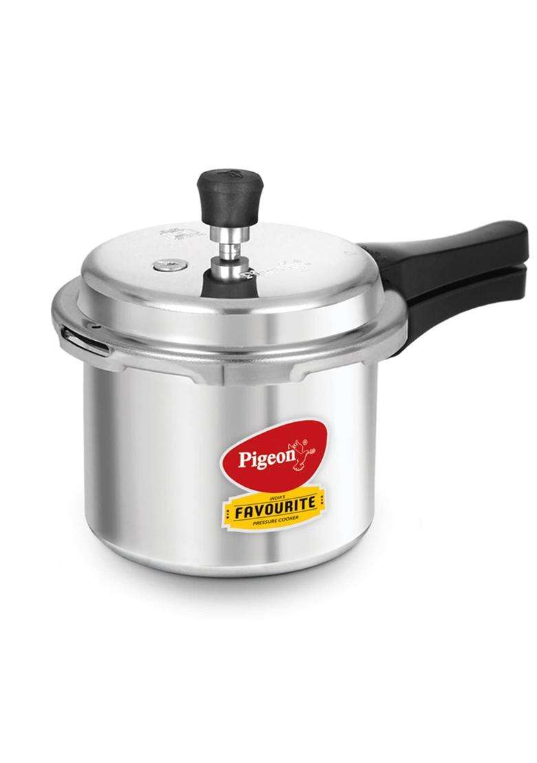 Pigeon Favourite Outer Lid Non Induction Aluminium Pressure Cooker | 3 L | 3.2 Qt - Indya