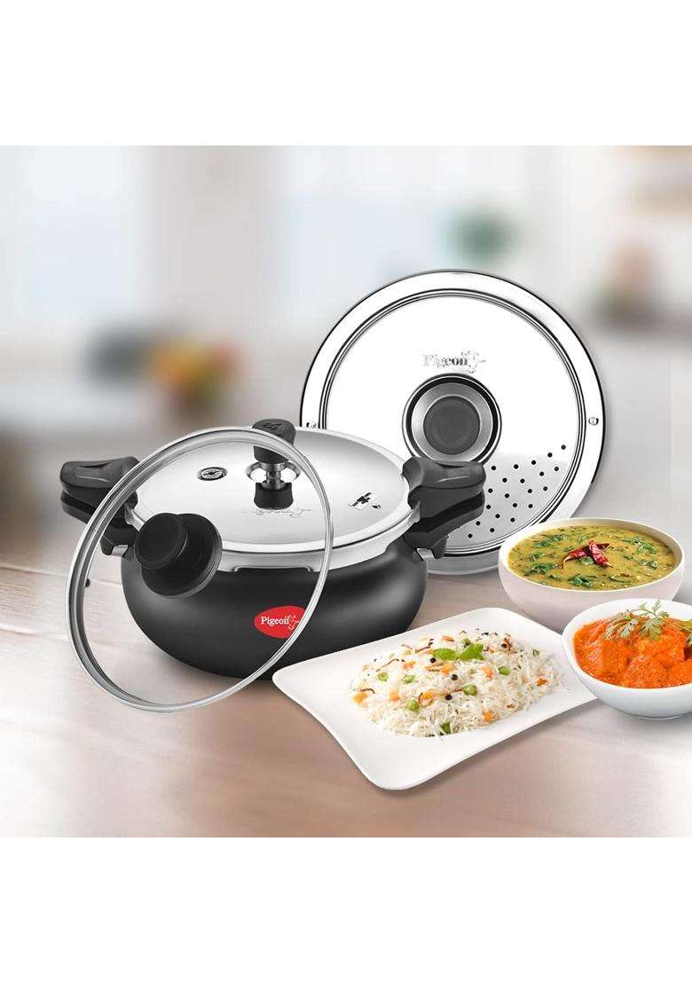Pigeon By Stovekraft All in One Super Cooker Aluminium with Outer Lid Induction | 5 L | 5.3 Qt - Indya