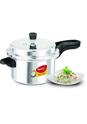 Pigeon By Stovekraft Deluxe Aluminium Outer Lid Pressure Cooker Without Induction Base | 5 L | 5.3 Qt