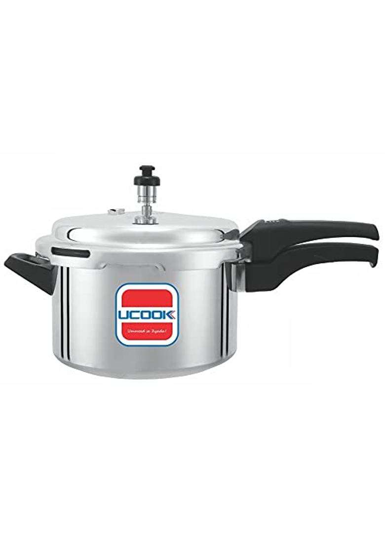 UCOOK Pentola DLX Aluminium Outer Lid Pressure Cooker | 5 L | 5.3 Qt - Indya