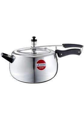UCOOK By United Ekta Group Silvo Plus Bulging Shape Aluminium Inner Lid Induction | 5 L | 5.3 Qt