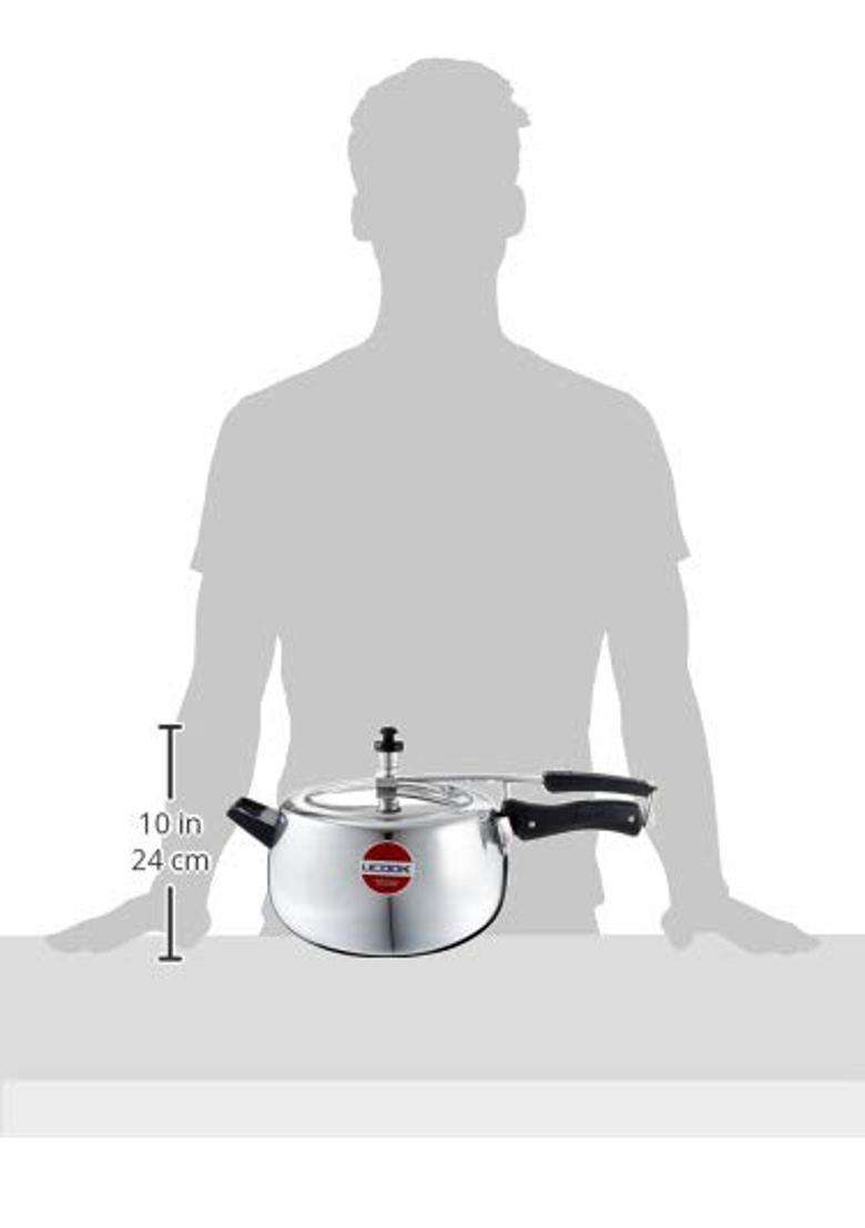 UCOOK By United Ekta Group Silvo Plus Bulging Shape Aluminium Inner Lid Induction | 5 L | 5.3 Qt - Indya