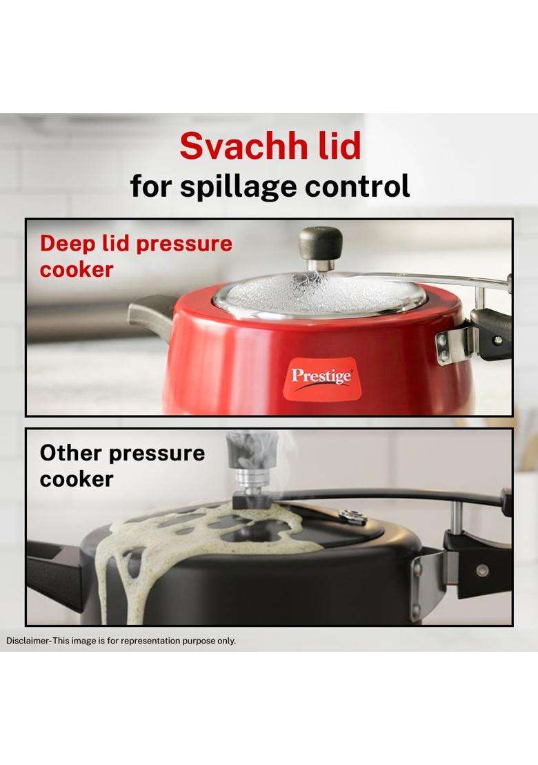 Prestige Nakshatra Cute Duo Svachh Aluminium Inner Lid Pressure Cooker | 5 L | 5.3 Qt - Indya