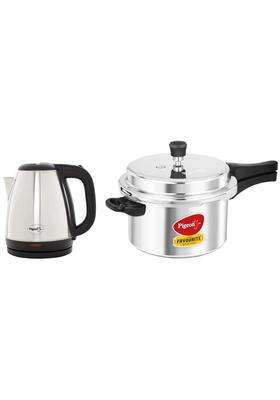 Pigeon By Stovekraft Favourite Induction Base Aluminium Pressure Cooker with Outer Lid | 5 L | 5.3 Qt