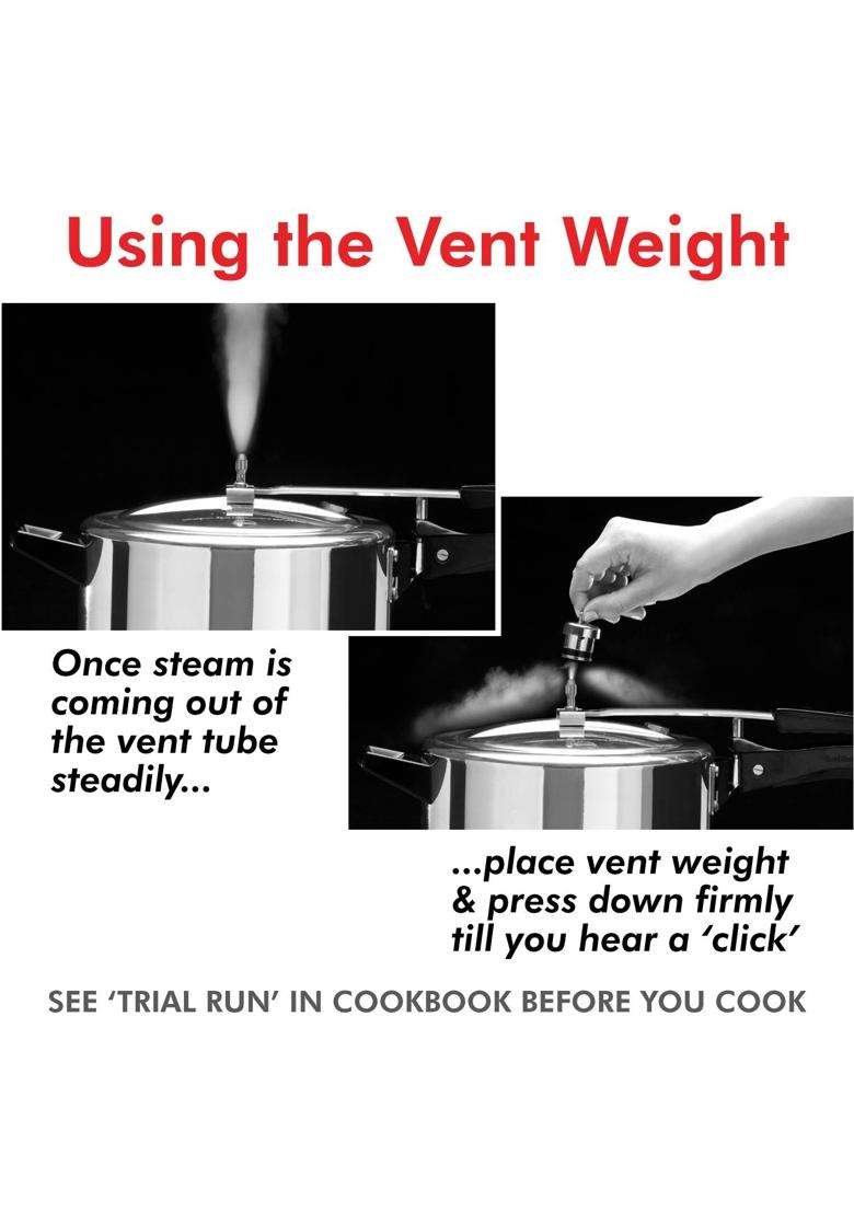 Vooli Pressure Cooker Citi City Cooker Whistle Pressure Regulator | 5 L | 5.3 Qt - Indya