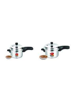 Pigeon By Stovekraft INOX Stainless Steel Pressure Cooker Combo | 3 L | 3.2 Qt