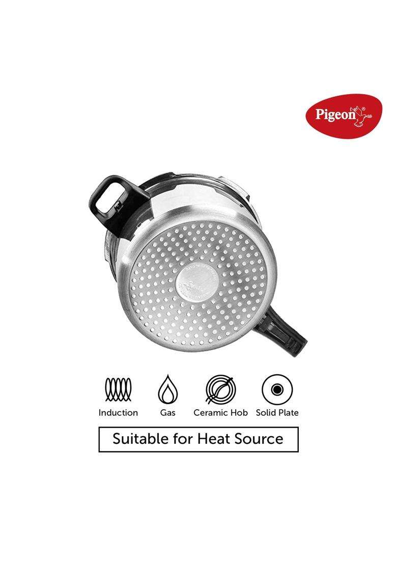 Pigeon By Stovekraft INOX Stainless Steel Pressure Cooker Combo | 3 L | 3.2 Qt - Indya