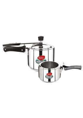 Pigeon By Stovekraft 2 Combo Special Stainless Steel Inner Lid Induction Base | 3 L | 3.2 Qt